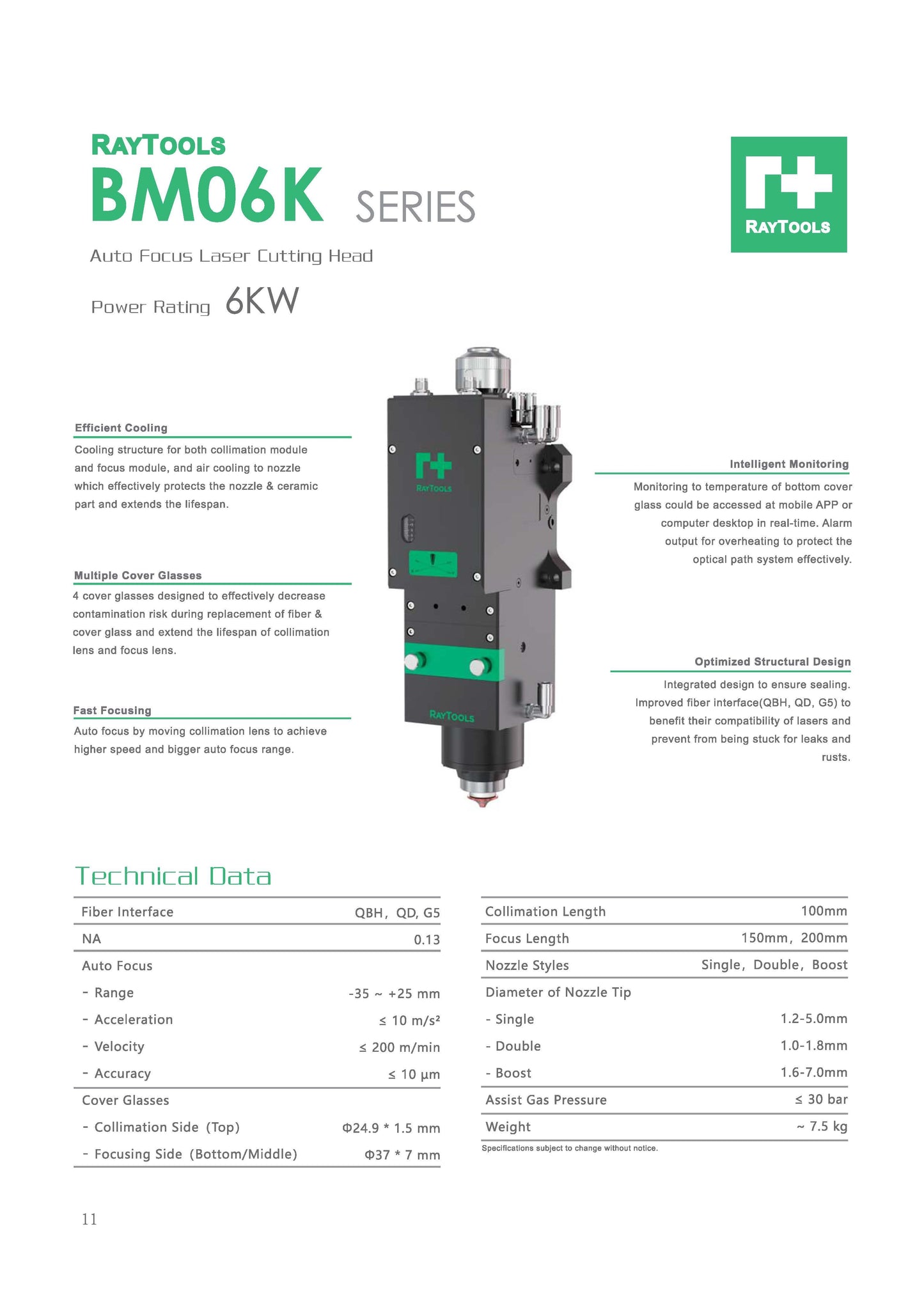 RayTools BM06K Auto Focus Laser Cutting Head