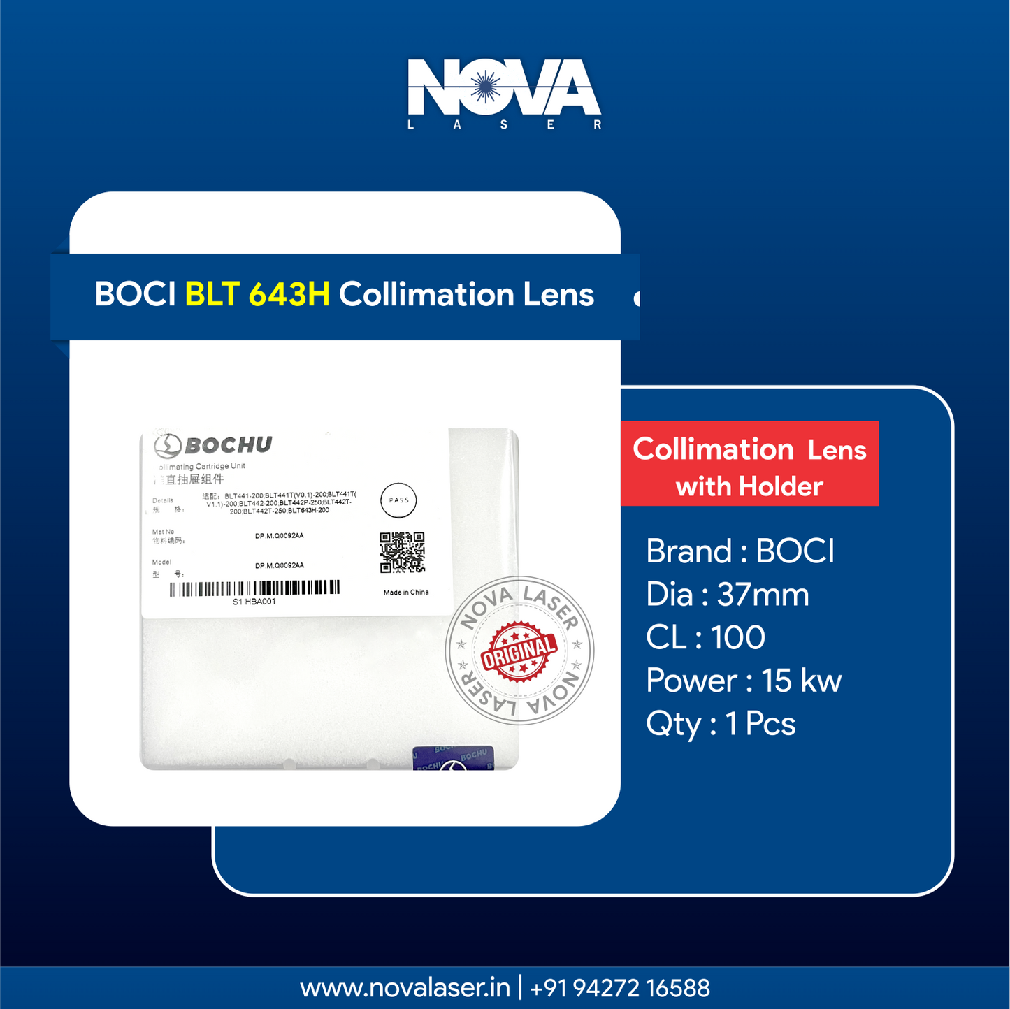 BOCI BLT 643H Collimating Lens 37X100 With Assembly (Original)