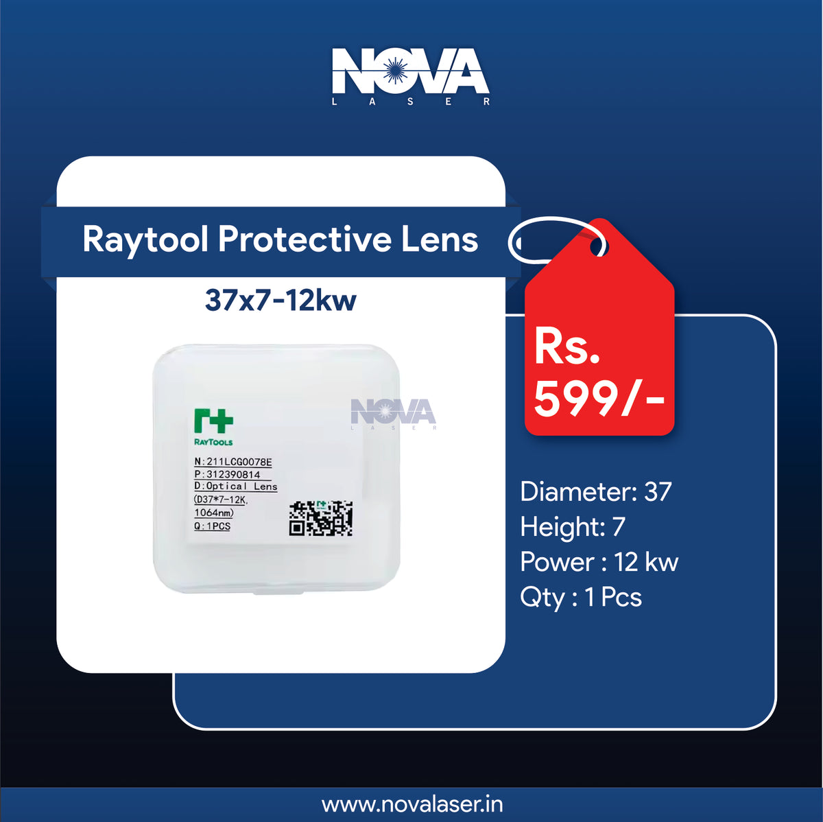 Raytool Original Protective Lens 37x7_12kw I Ready Stock I Lowest Price ...